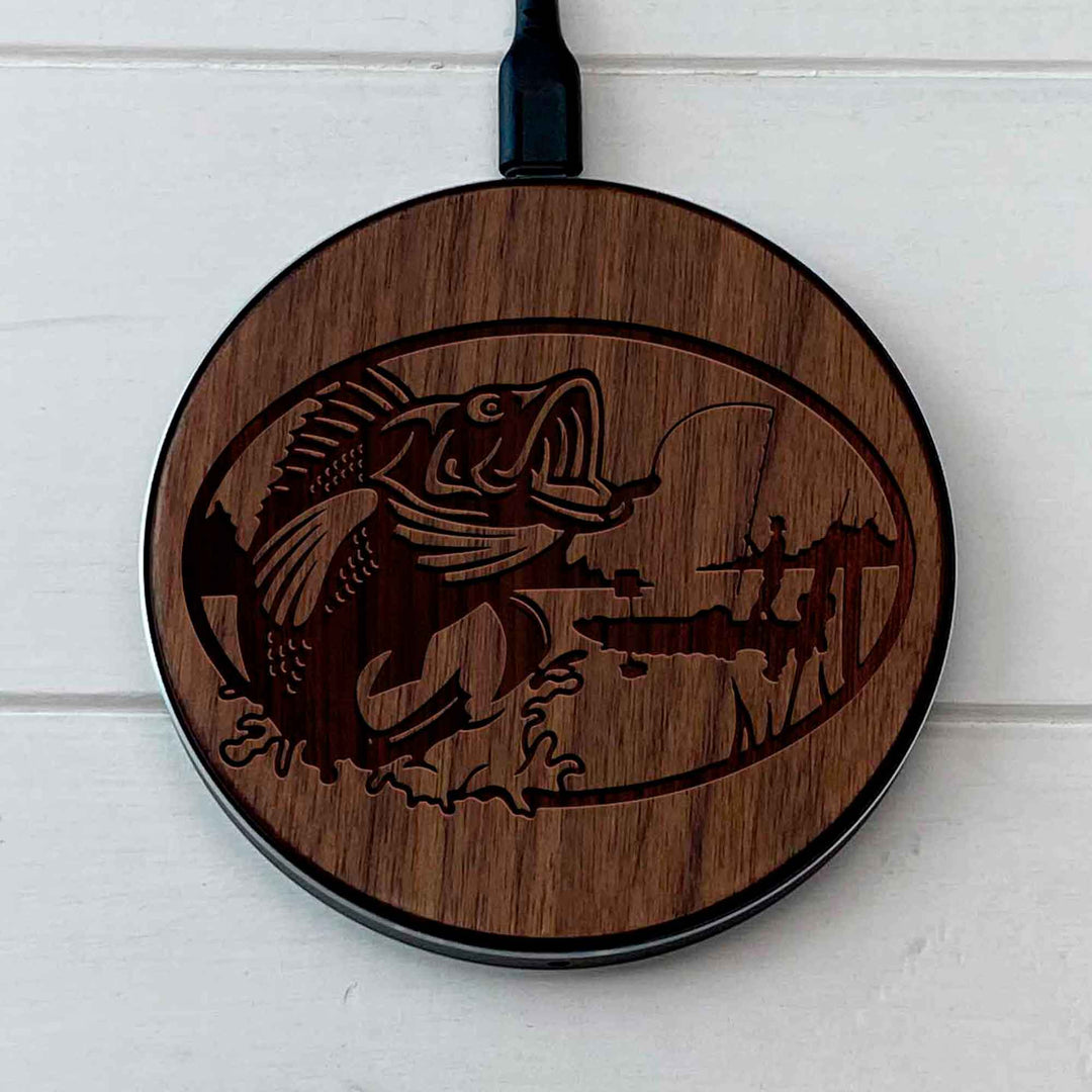 Wireless Fast Charger engraving Fishing photo №6