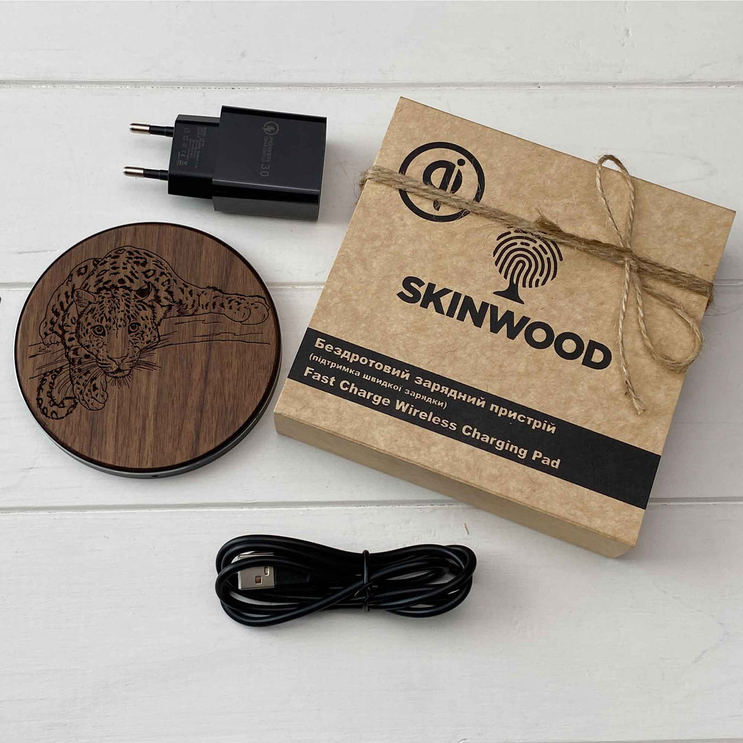 Wireless Fast Charger engraving Guepard photo №10