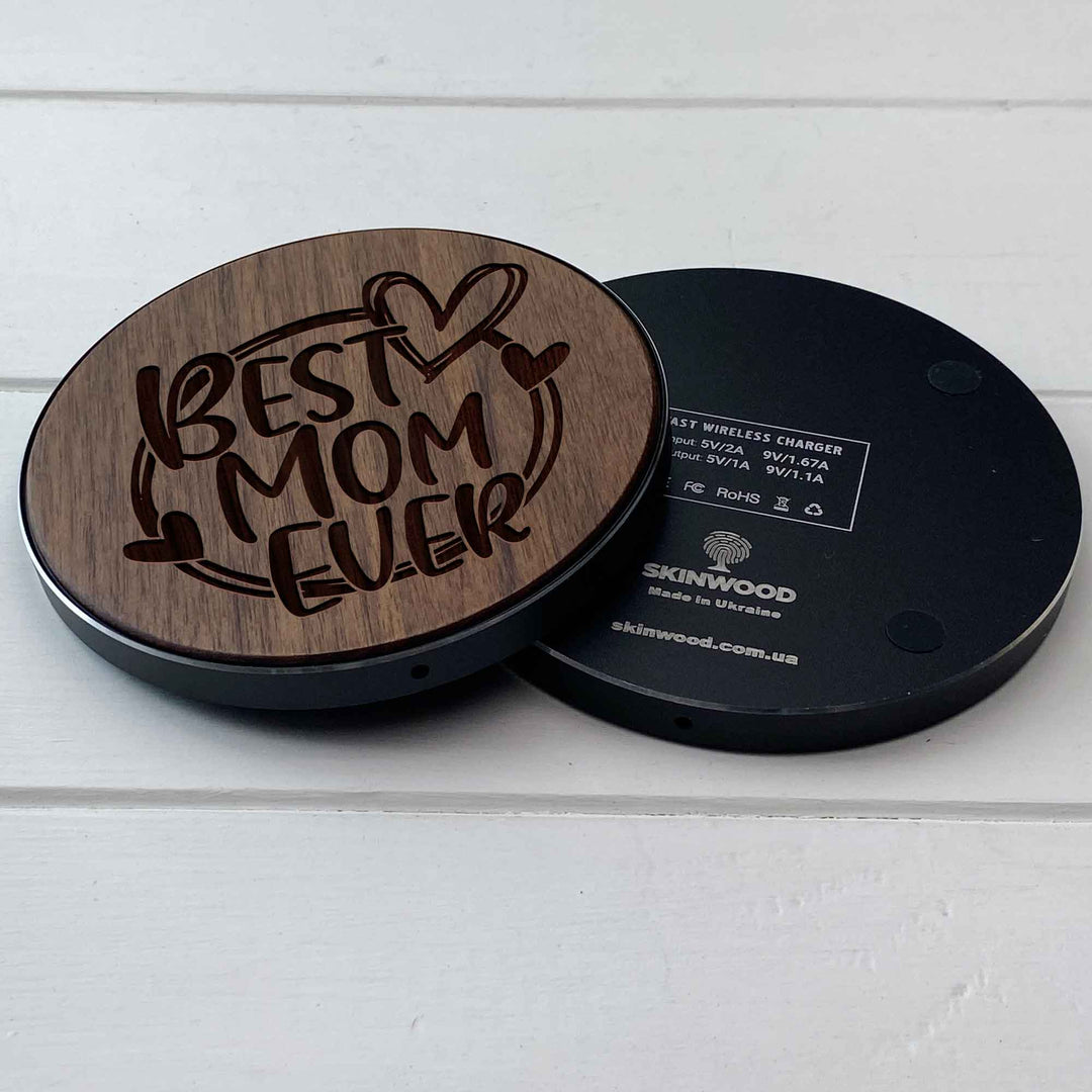 Wireless Fast Charger engraving Mom photo №8