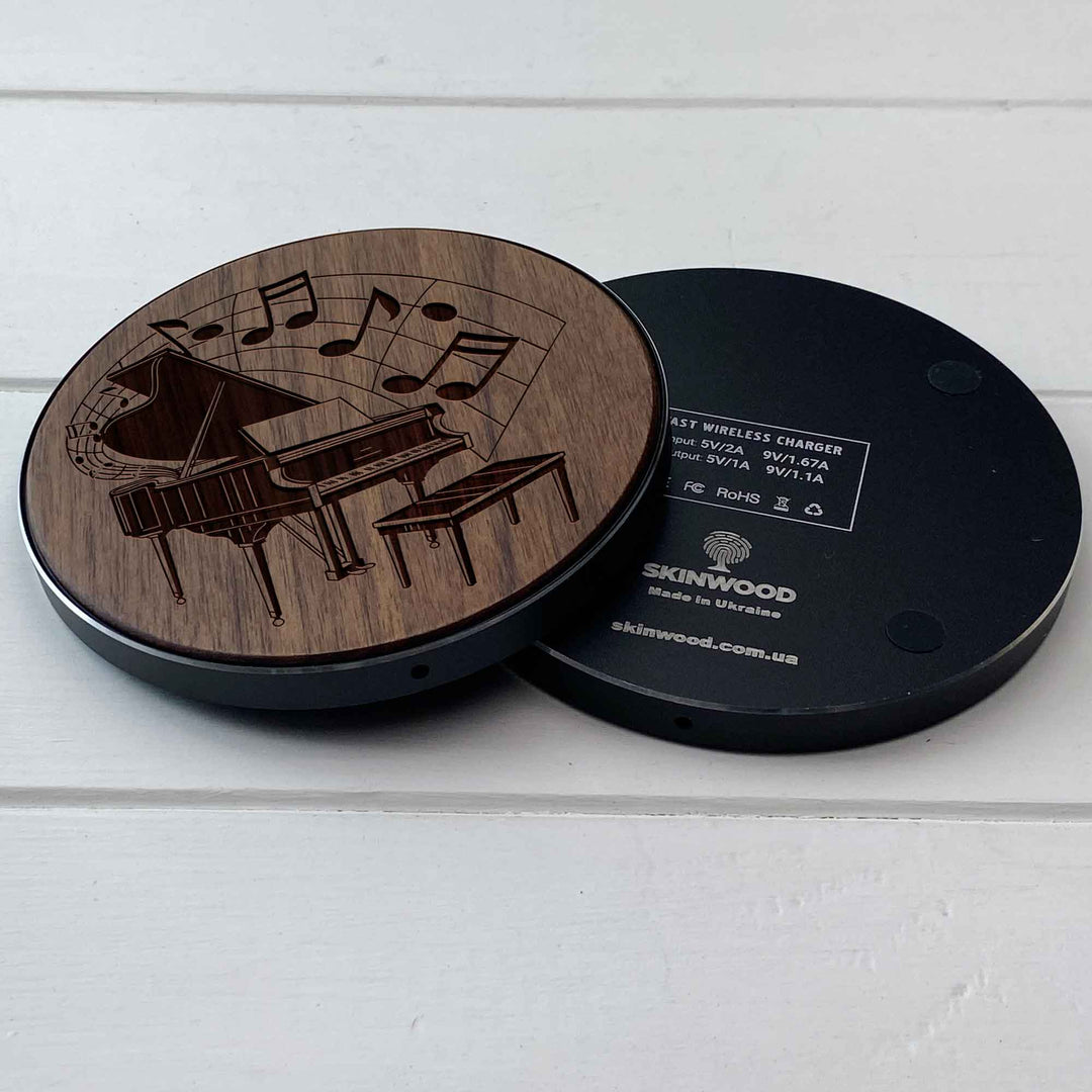 Wireless Fast Charger engraving Piano photo №8