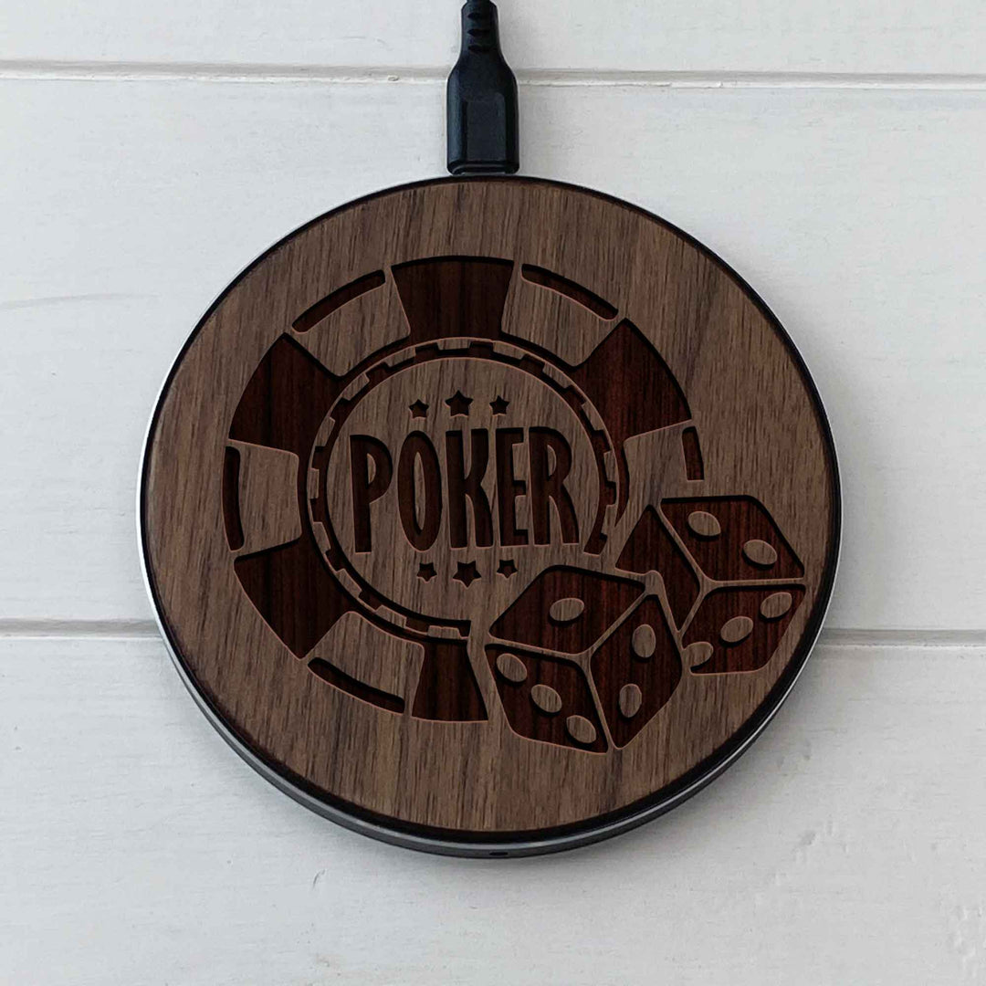 Wireless Fast Charger engraving Poker photo