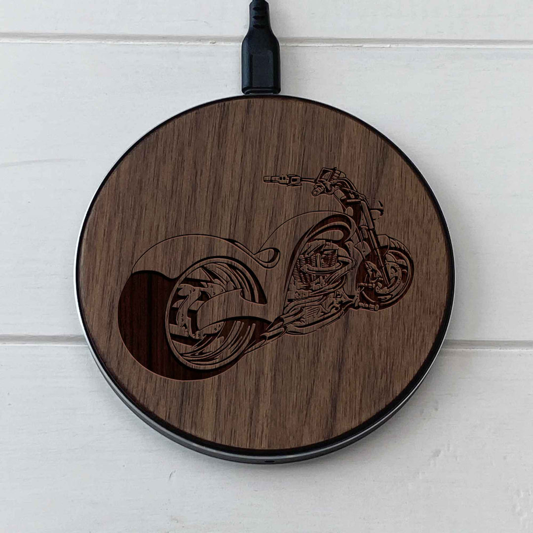 Wireless Fast Charger engraving Motobike photo