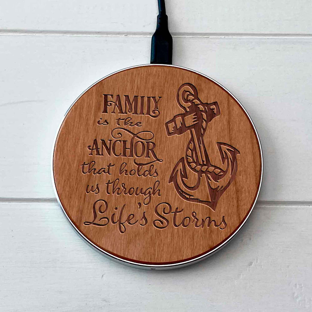 Wireless Fast Charger engraving Anchor photo №6