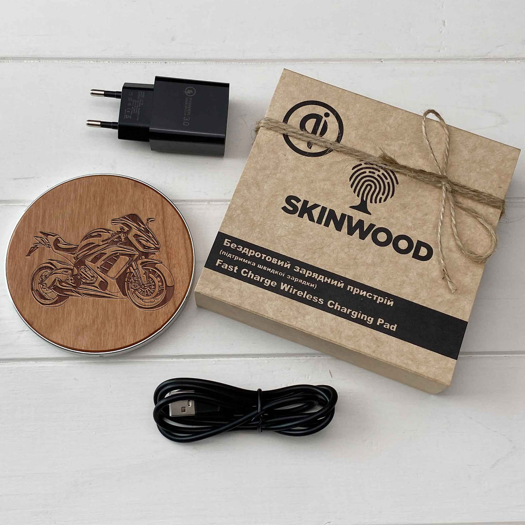 Wireless Fast Charger engraving Bike photo №10