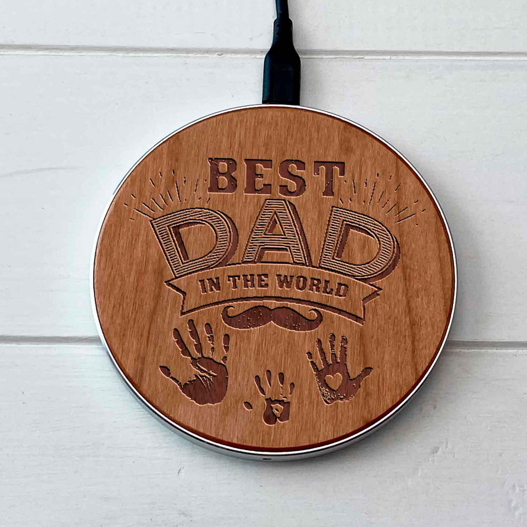 Wireless Fast Charger engraving Dad photo №6