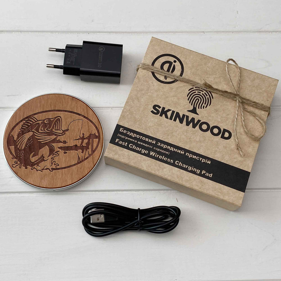 Wireless Fast Charger engraving Fishing photo №9