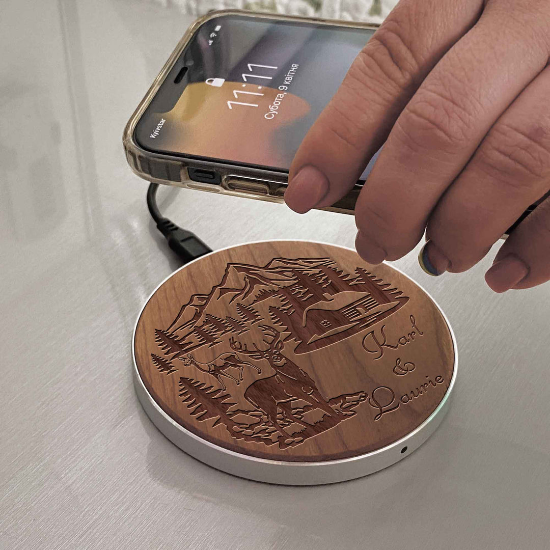 Wireless Fast Charger engraving Home photo №3