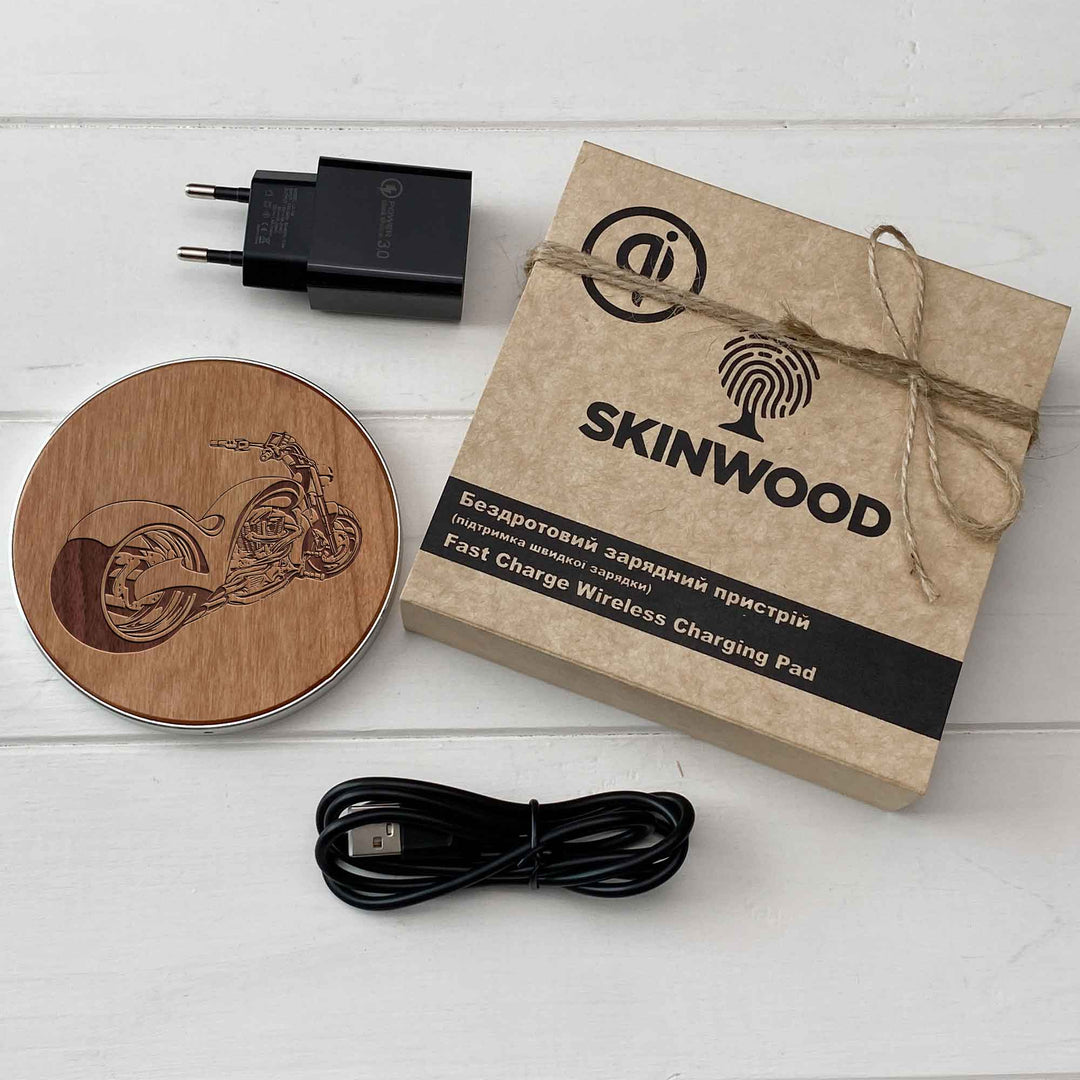 Wireless Fast Charger engraving Motobike photo №10