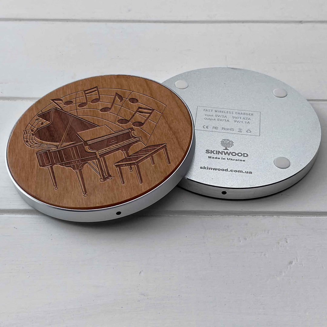 Wireless Fast Charger engraving Piano photo №7