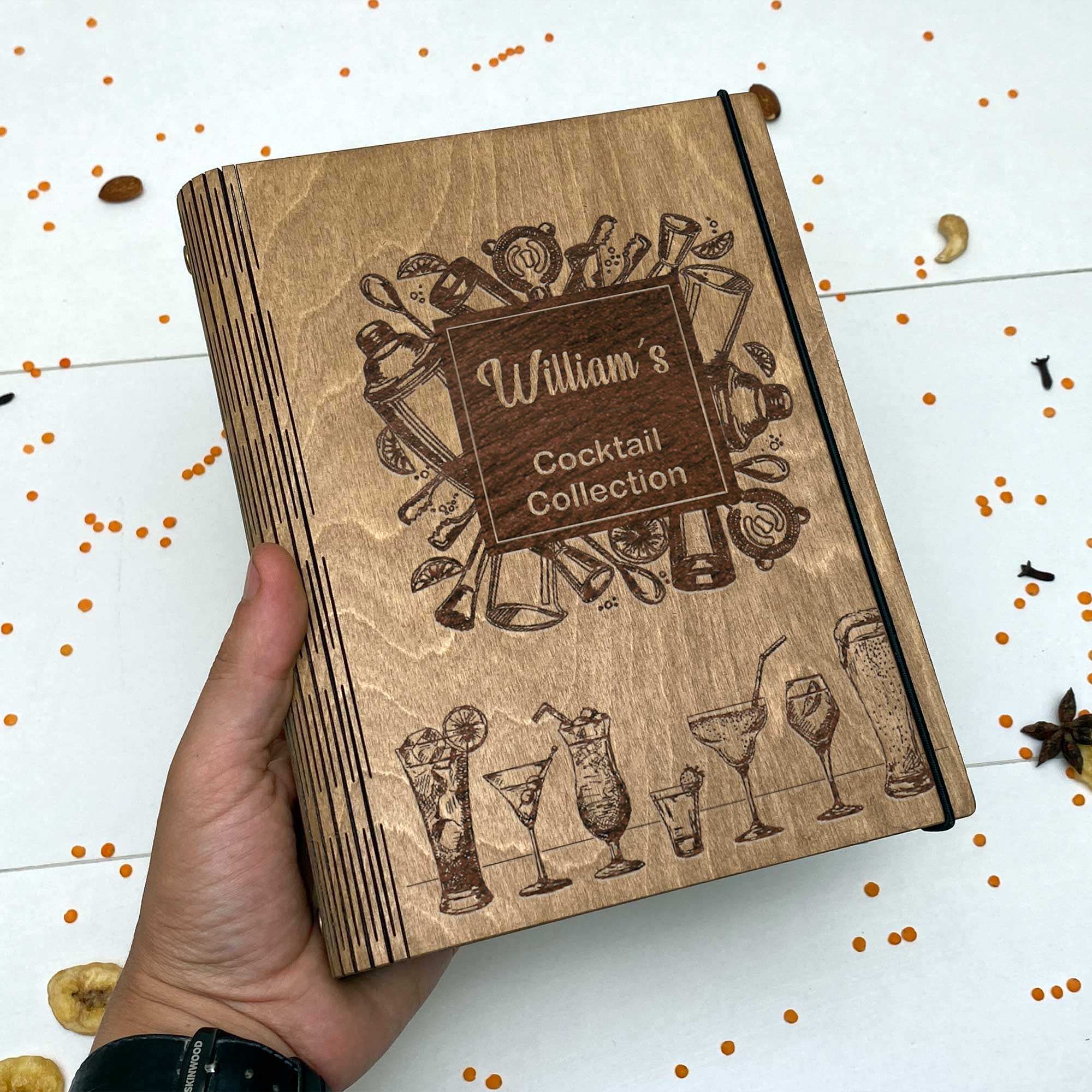 Cockteil collection book Free custom engraving