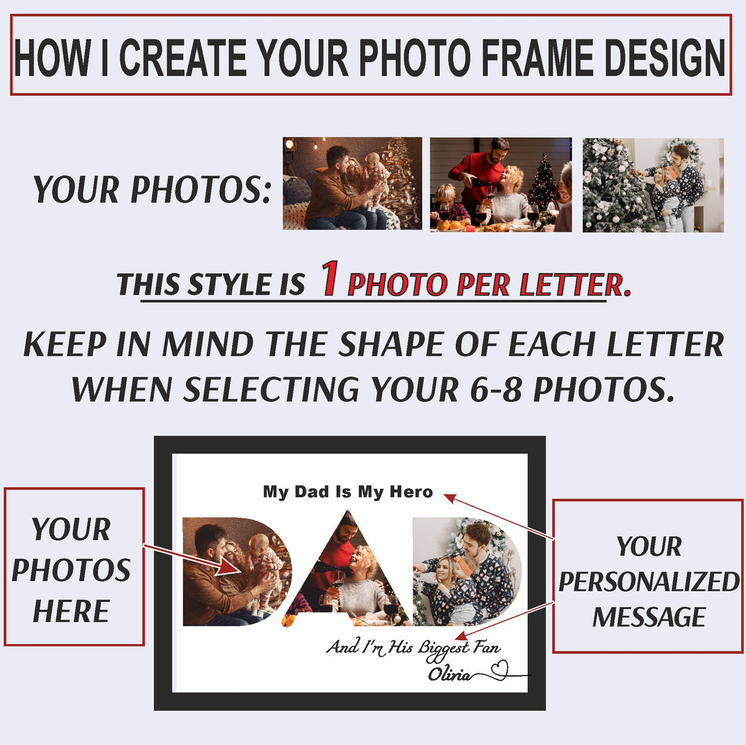 Wood Photo Frame Dad photo №8