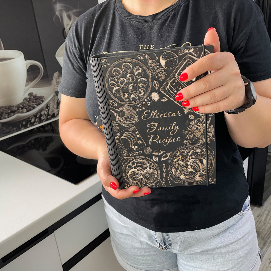 Family Recipe Book Free custom engraving photo