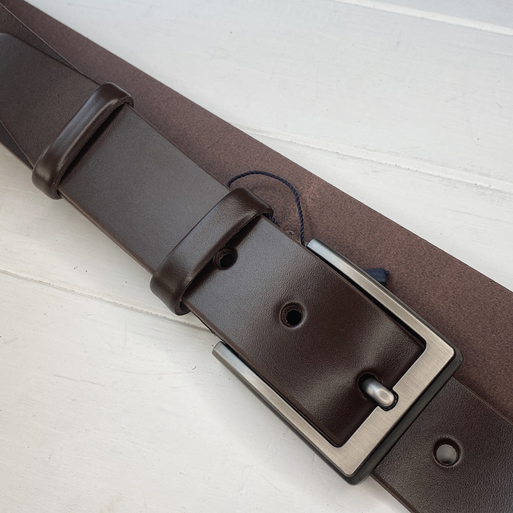 Leather Belt Chocolate Personalized engraving photo №7
