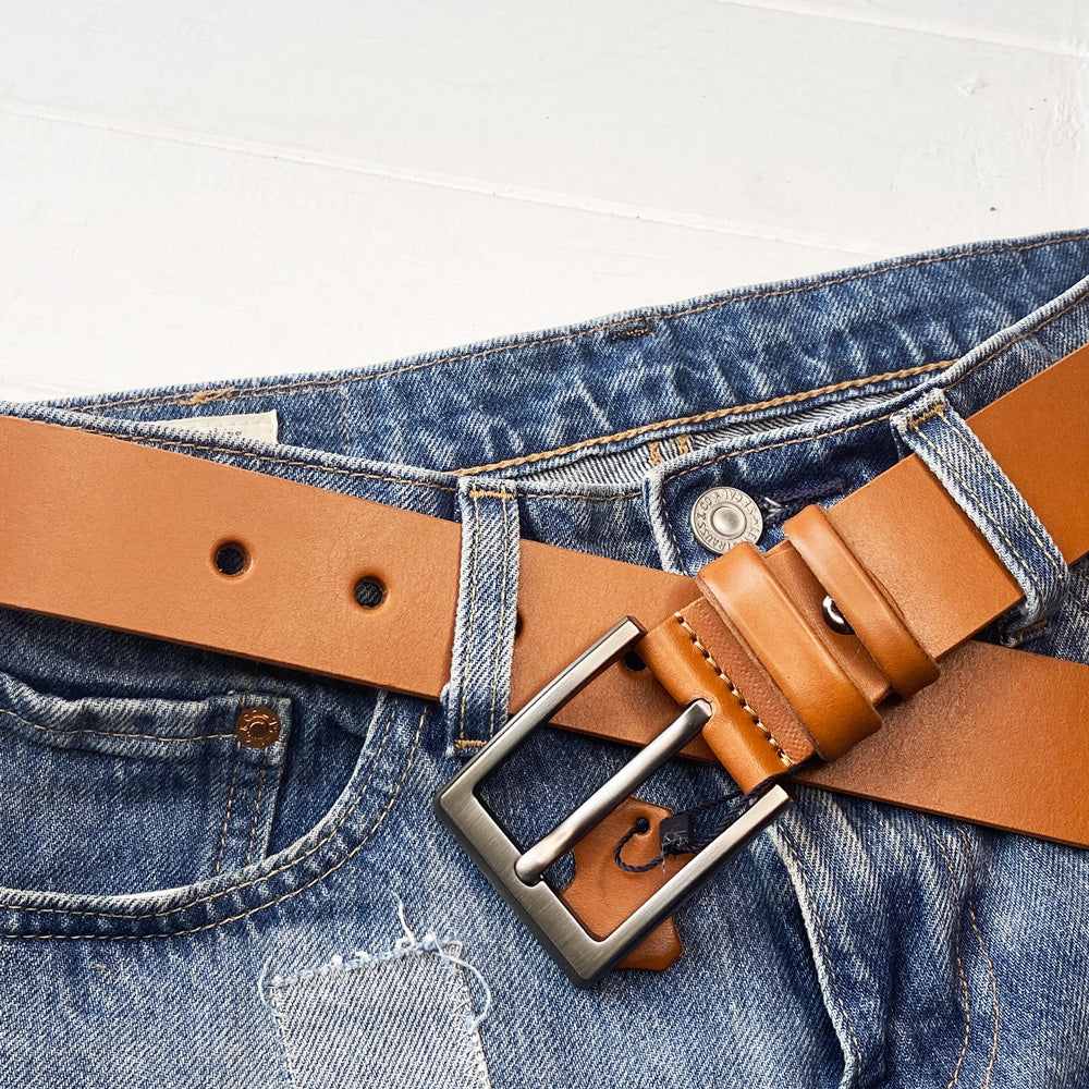 Leather Belt Ginger Personalized engraving photo №3