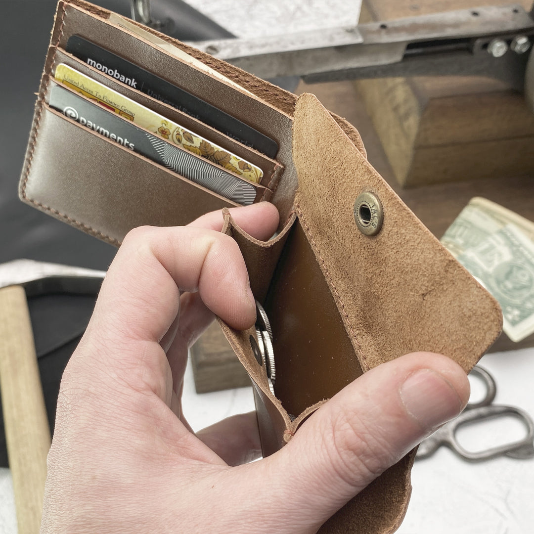Personalized Leather wallet Names Engraved photo №17
