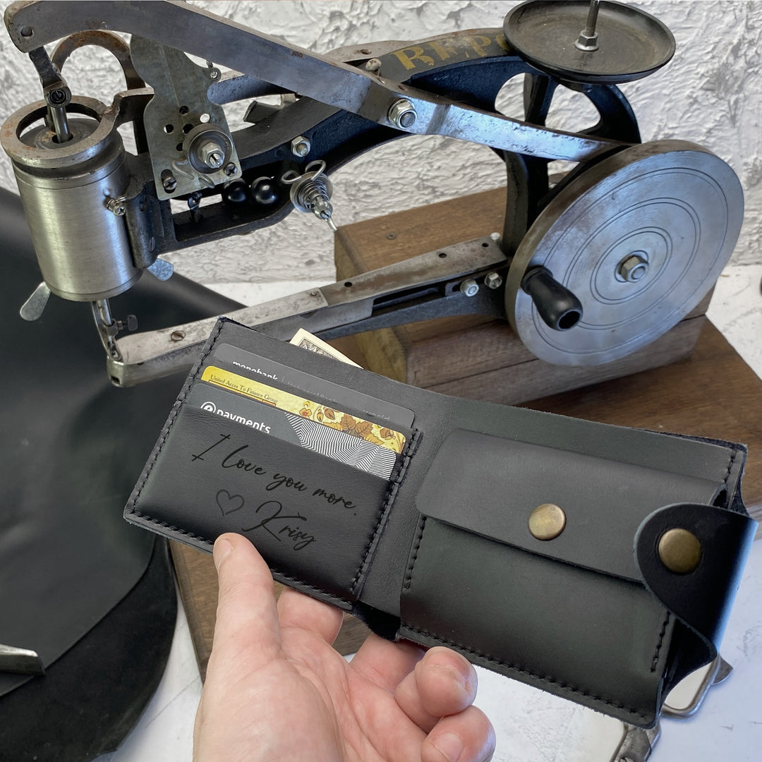Personalized Leather wallet photo №5