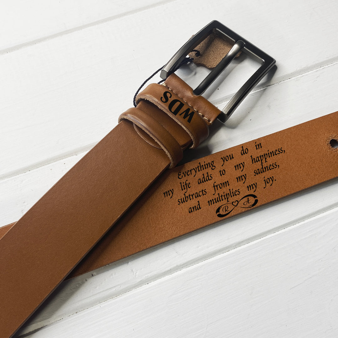 Leather Belt Ginger Personalized engraving photo №2