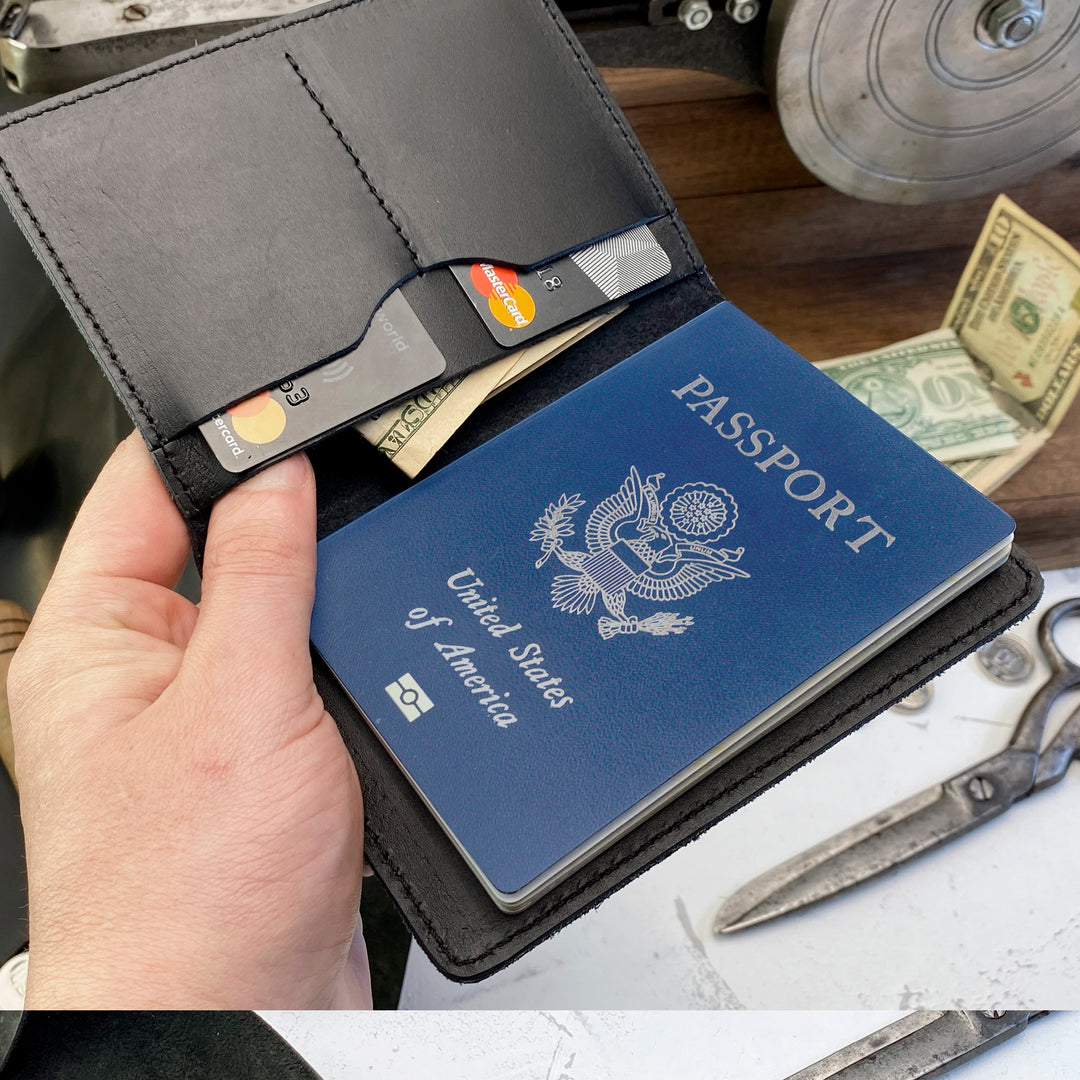 Personalized engraved World Leather Passport Cover Holder photo №9