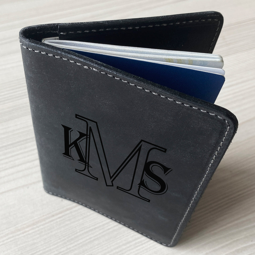 Personalized engraved Initials Leather Passport Cover Holder photo №9