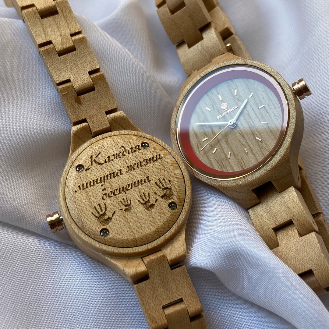 Wooden Watch Rose Personalized engraving photo №9