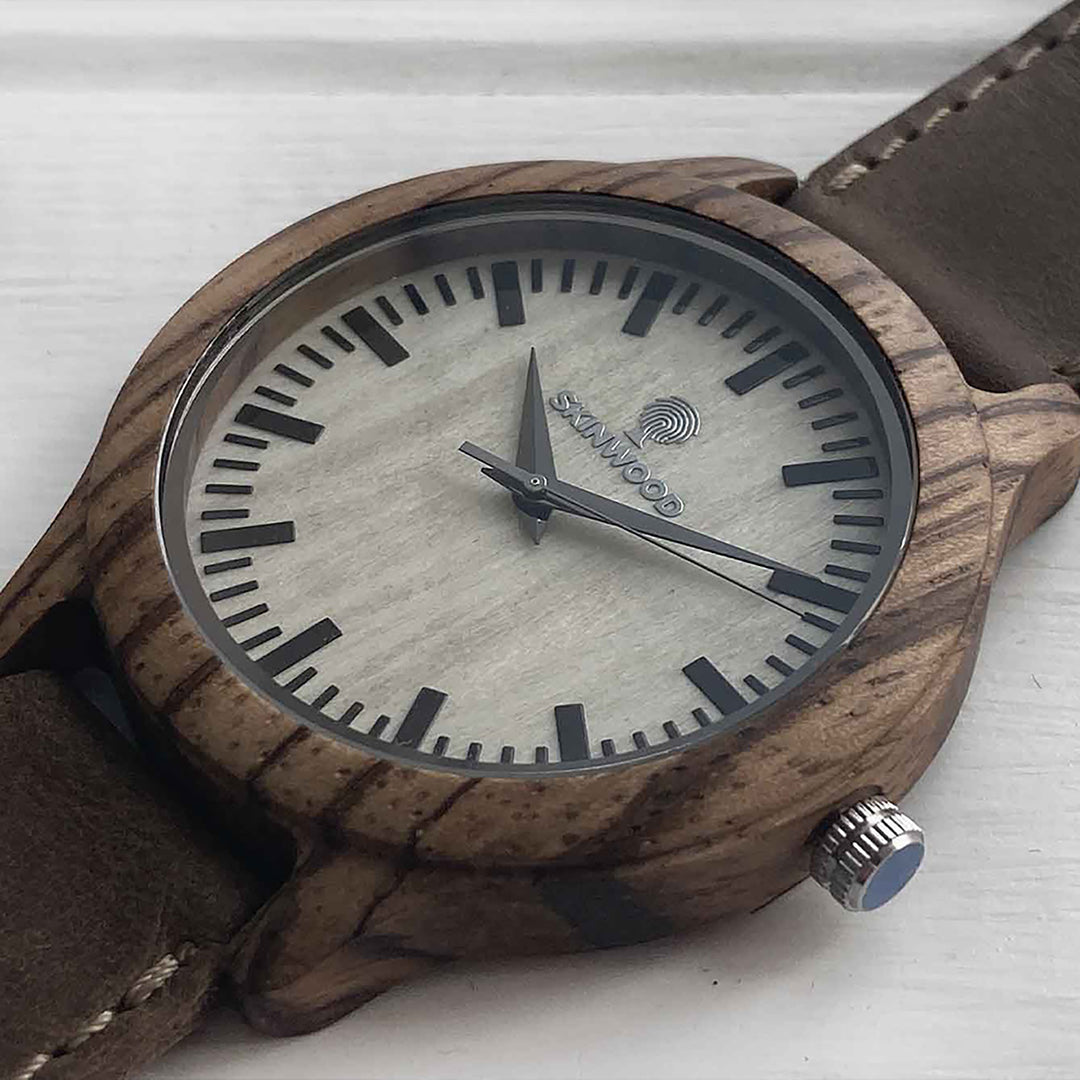 Wooden Watch Zebra Personalized engraving photo №8