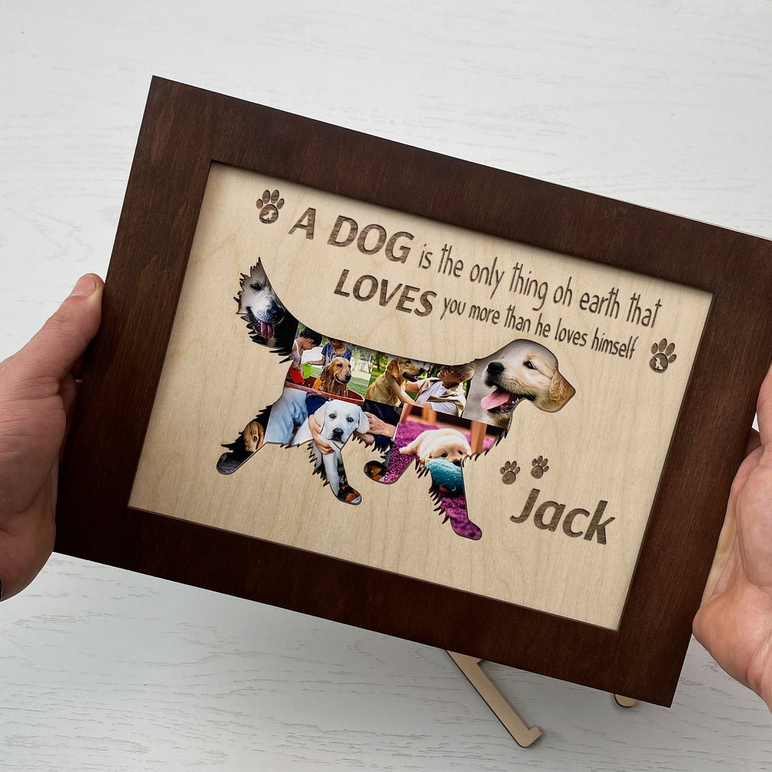 Wood Photo Frame DOG photo