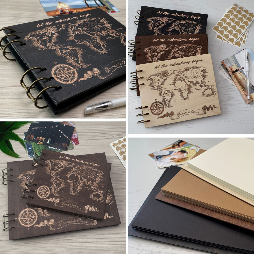 Personalized photo album cover and Map_mountain engraving photo №15