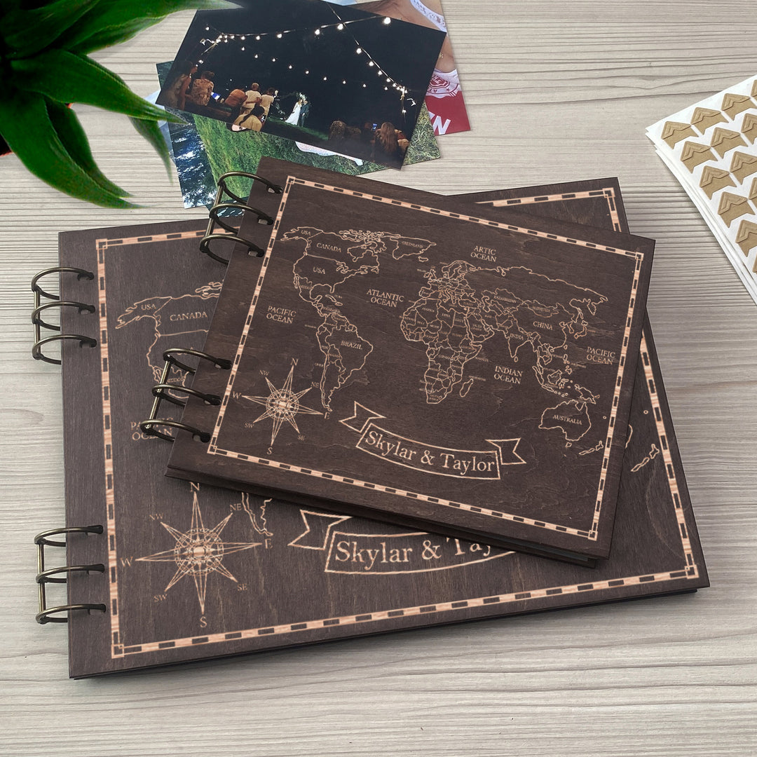 Personalized photo album cover and Zero meridian map engraving photo №14