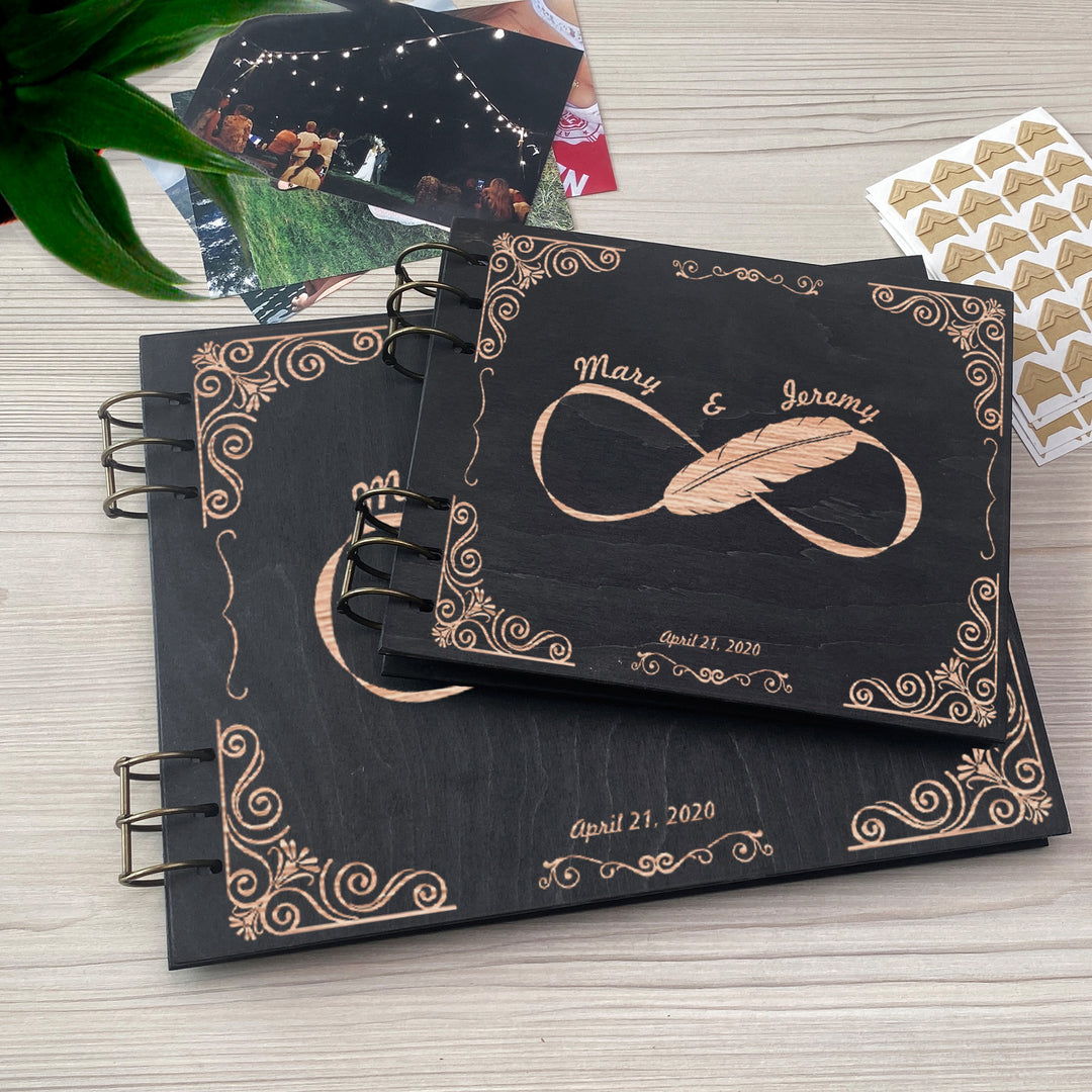 Personalized photo album cover and Infinity engraving photo №2