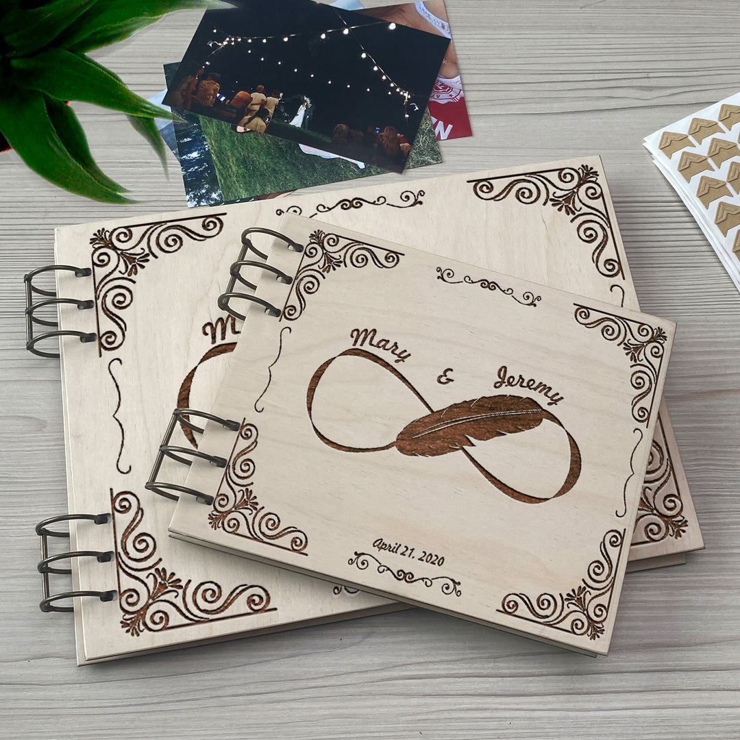 Personalized photo album cover and Infinity engraving photo №6