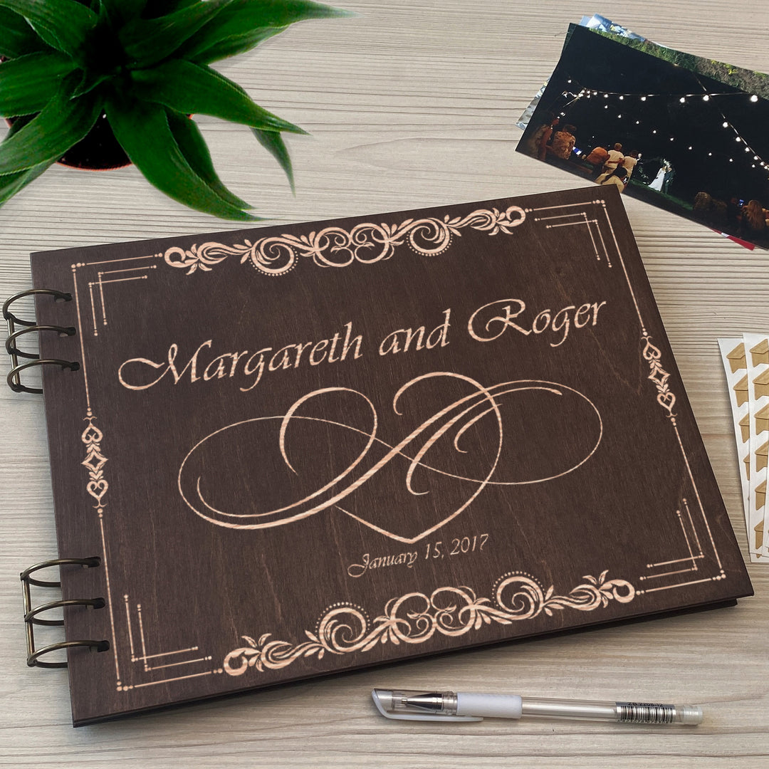 Personalized photo album cover and Love engraving photo №2