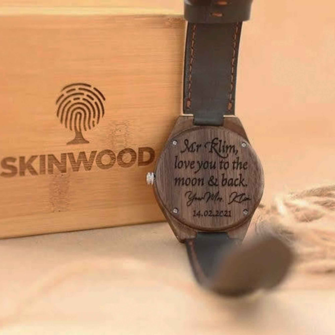 Wooden Watch SkinWood Custom engraving photo №6