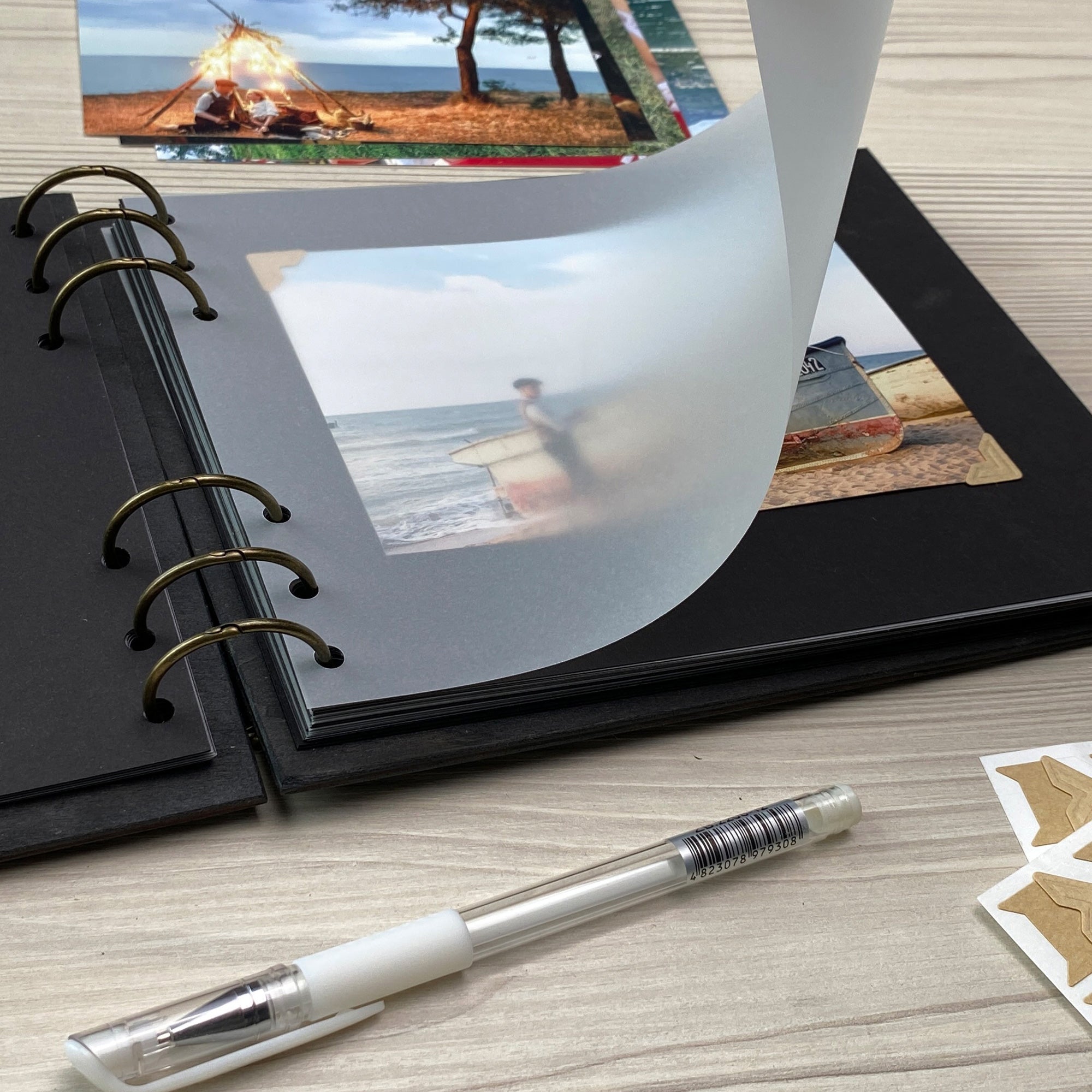 Personalized photo album cover and Earth engraving