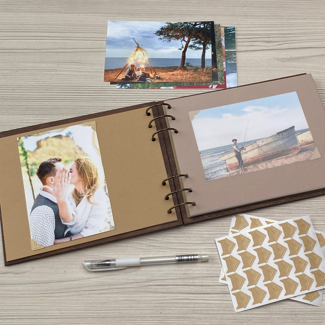 Personalized photo album cover and Globe engraving photo №11