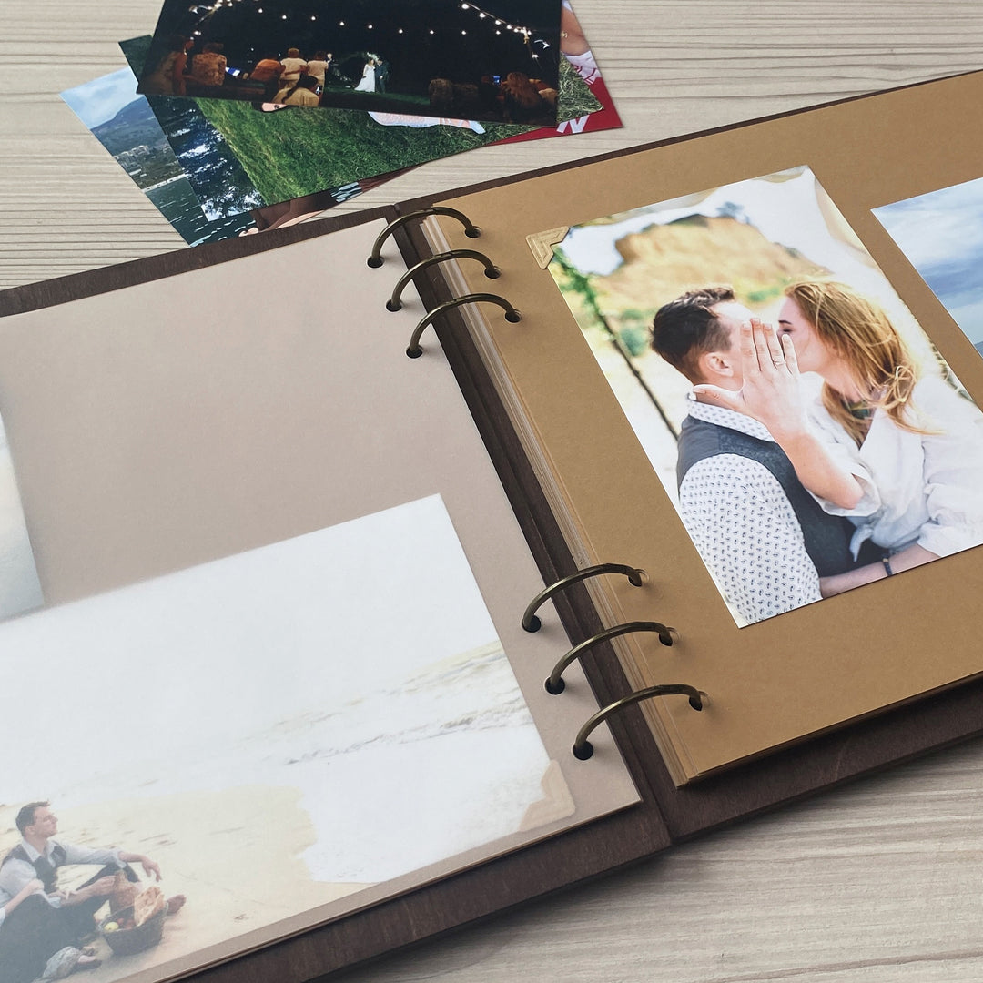 Personalized photo album cover and Hearts engraving photo №15