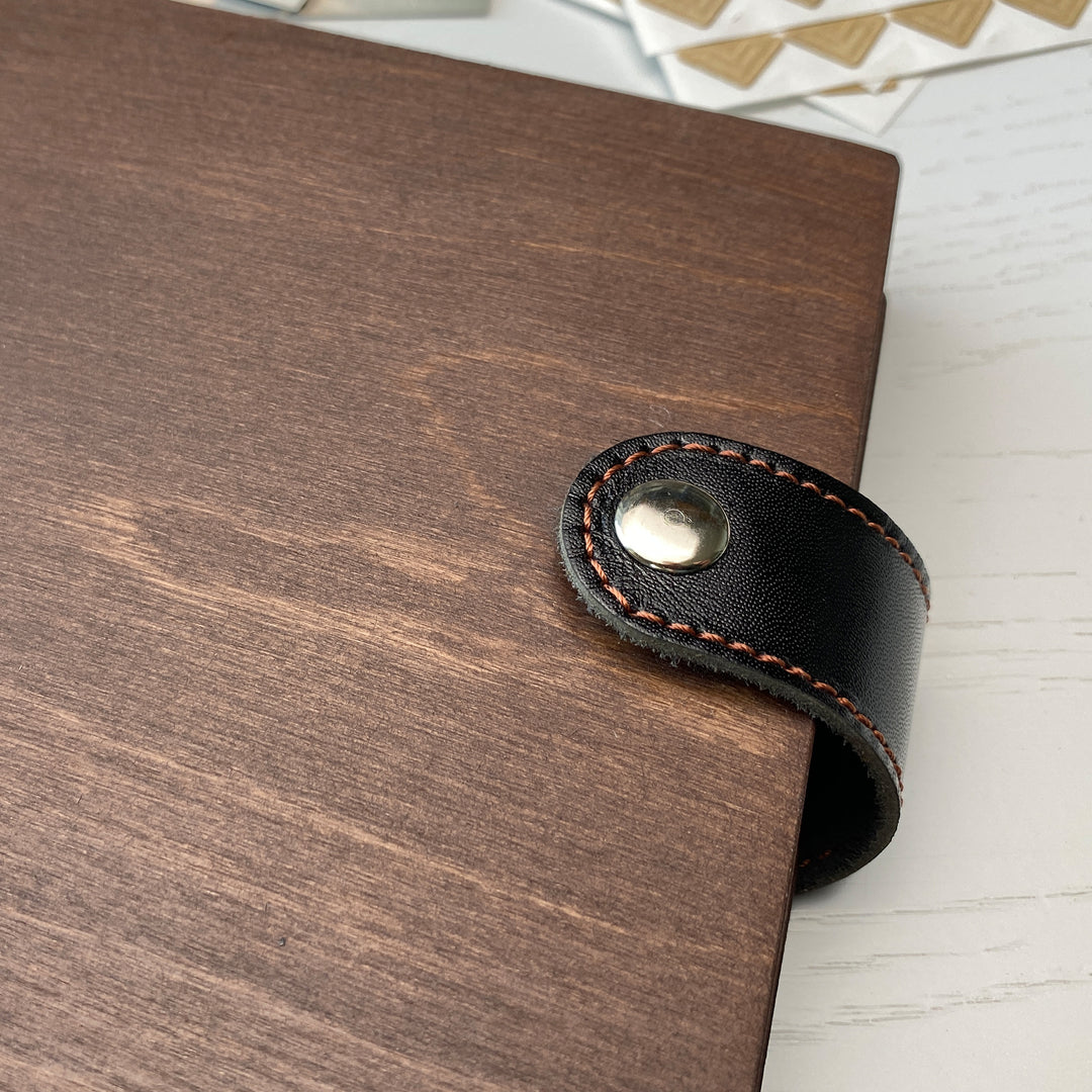 Personalized photo album with leather cover and Wedding day engraving photo №10