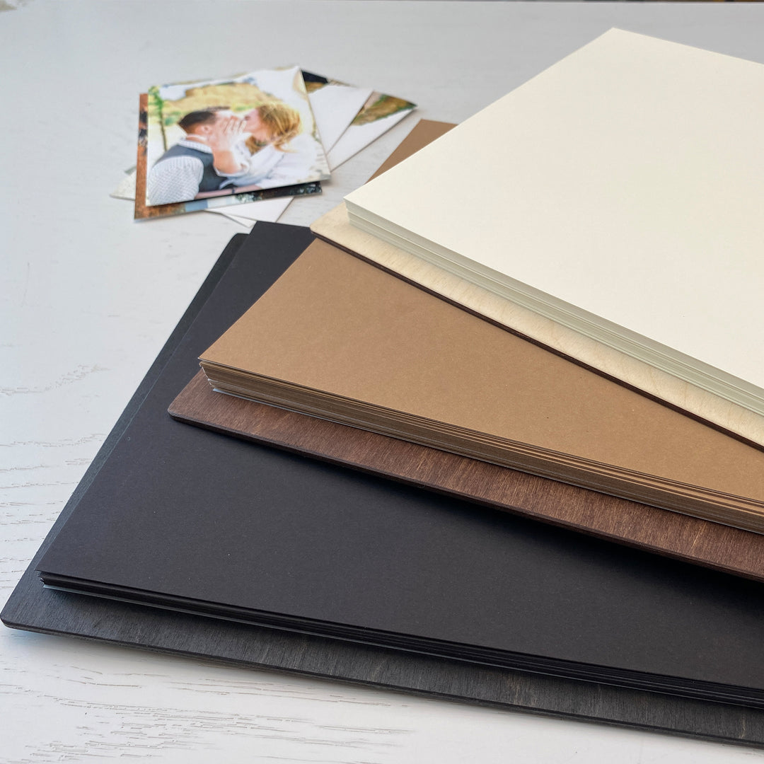 Personalized photo album with leather cover and Globe engraving photo №13