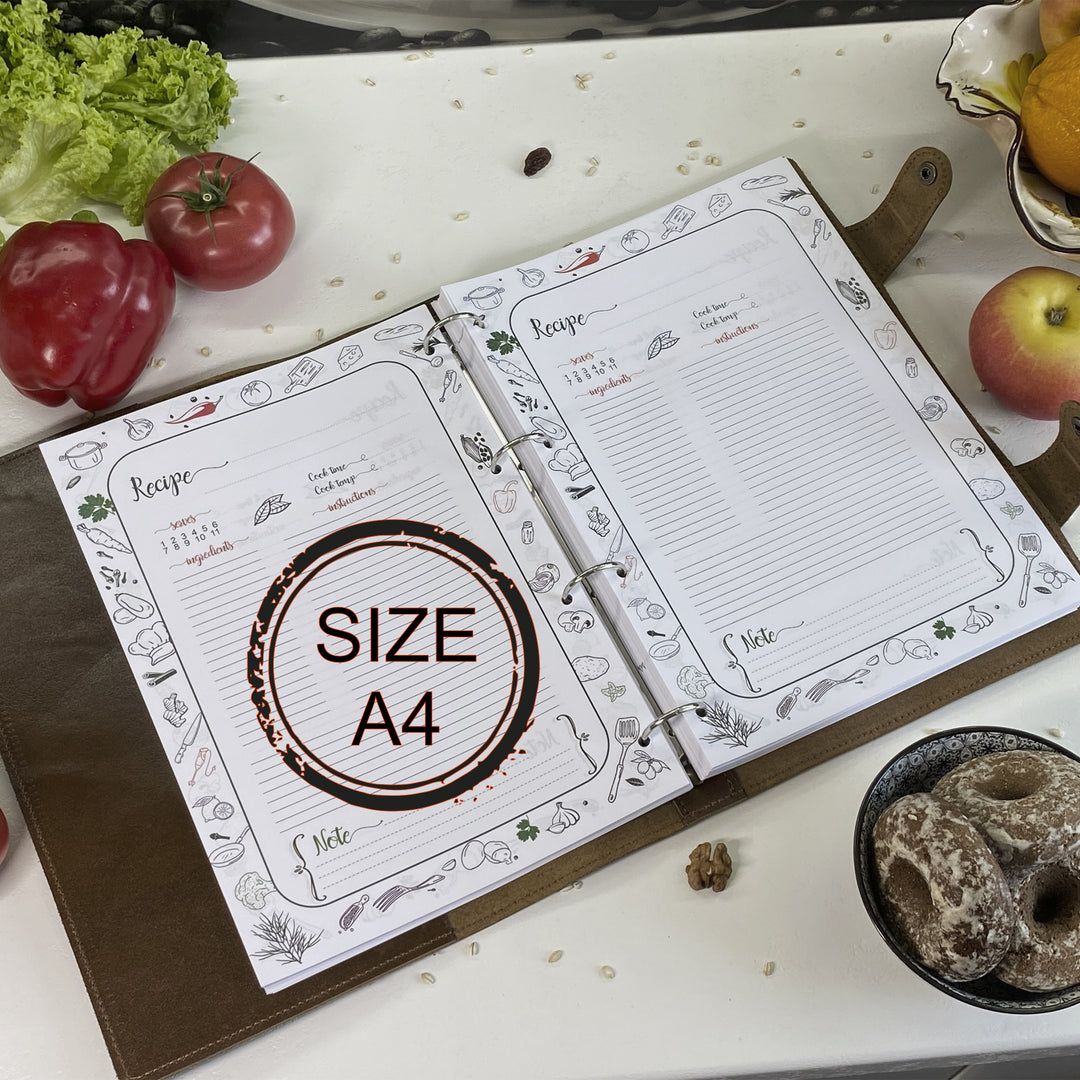 Personalized Favorite Recipe Leather Book photo №12