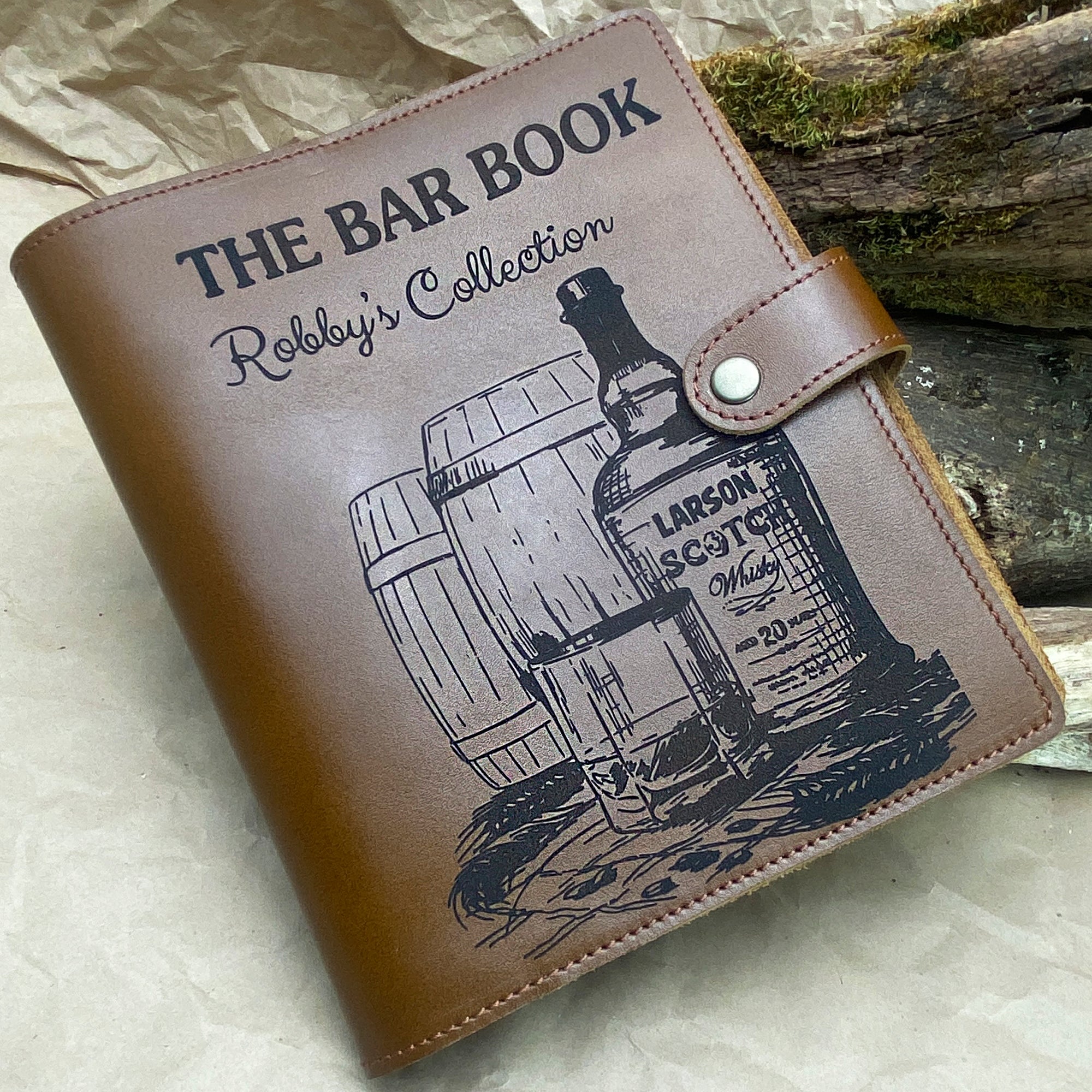 Personalized Leather Bar Book