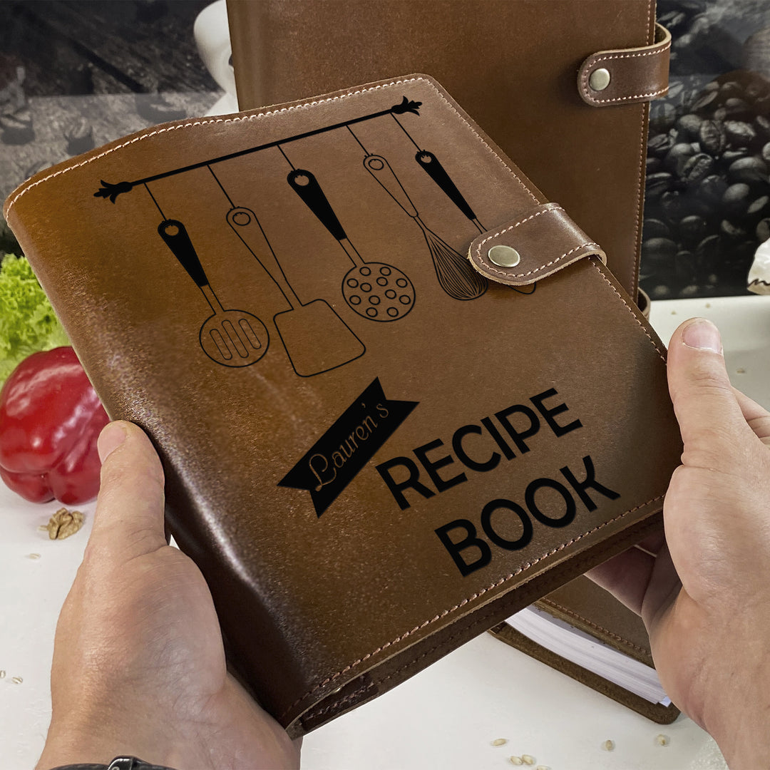 Personalized Leather CookBook photo
