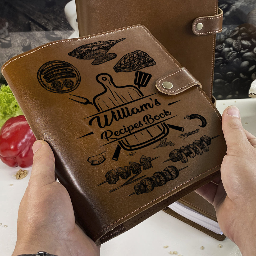 Personalized Leather Barbecue Book photo