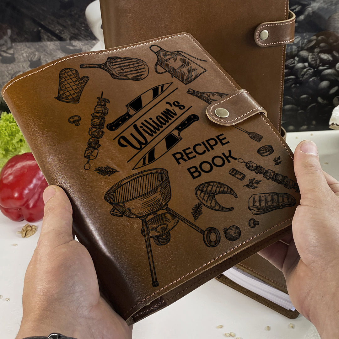 Personalized Leather BBQ Book photo