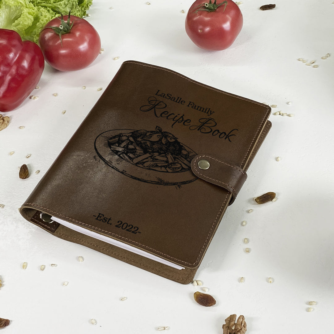 Personalized Family Leather Recipe Book photo №6