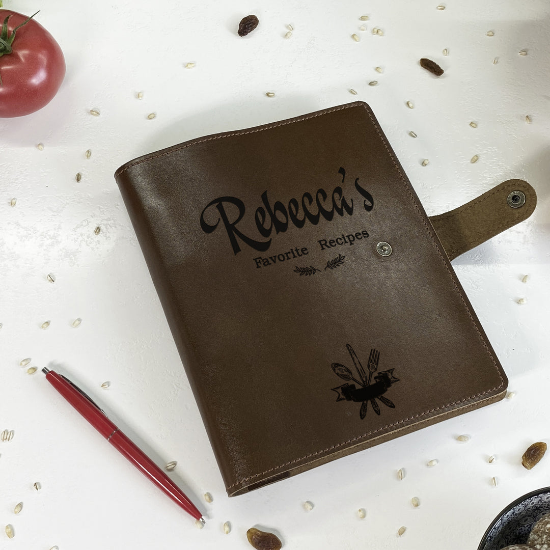 Personalized Favorite Recipe Leather Book photo №5