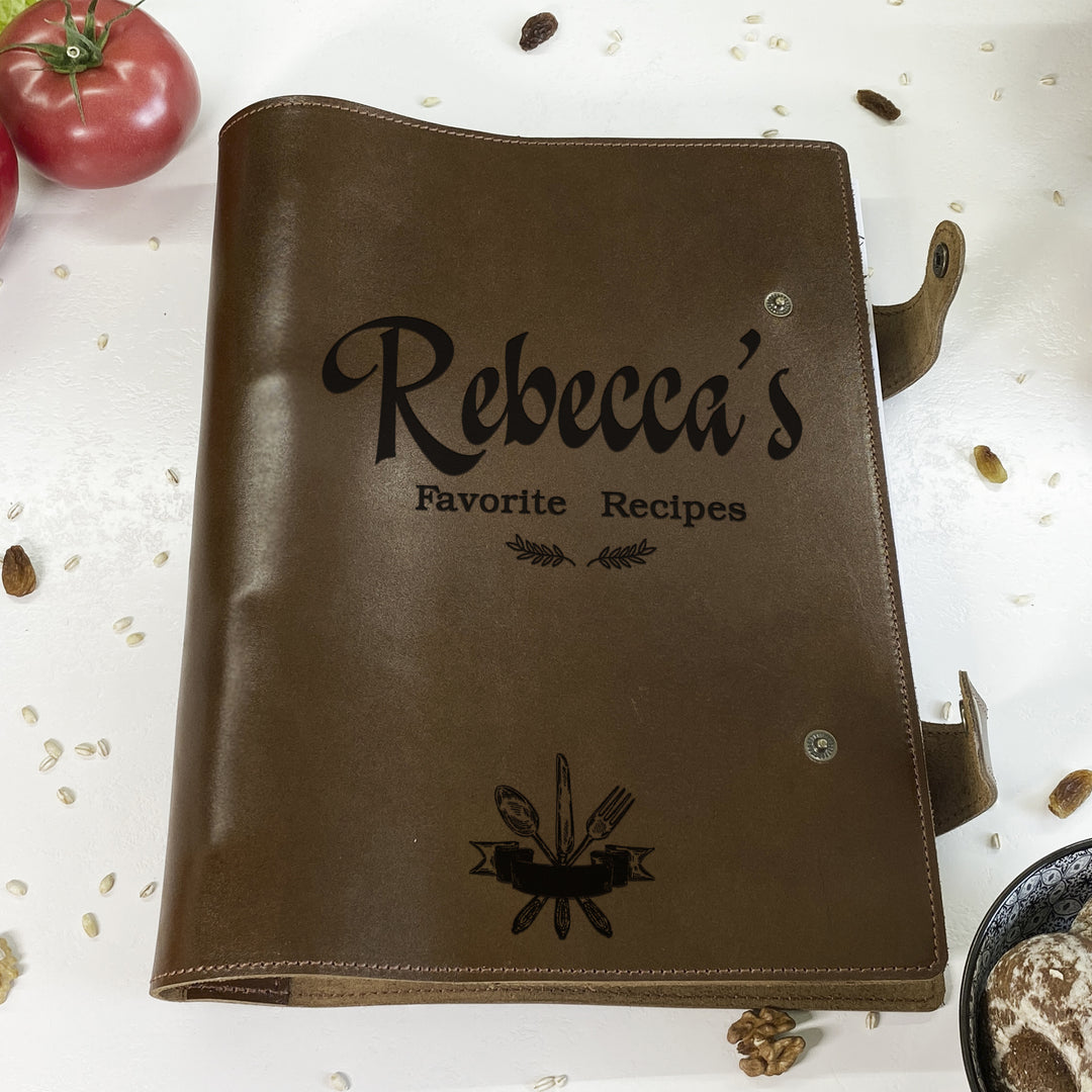 Personalized Favorite Recipe Leather Book photo №15
