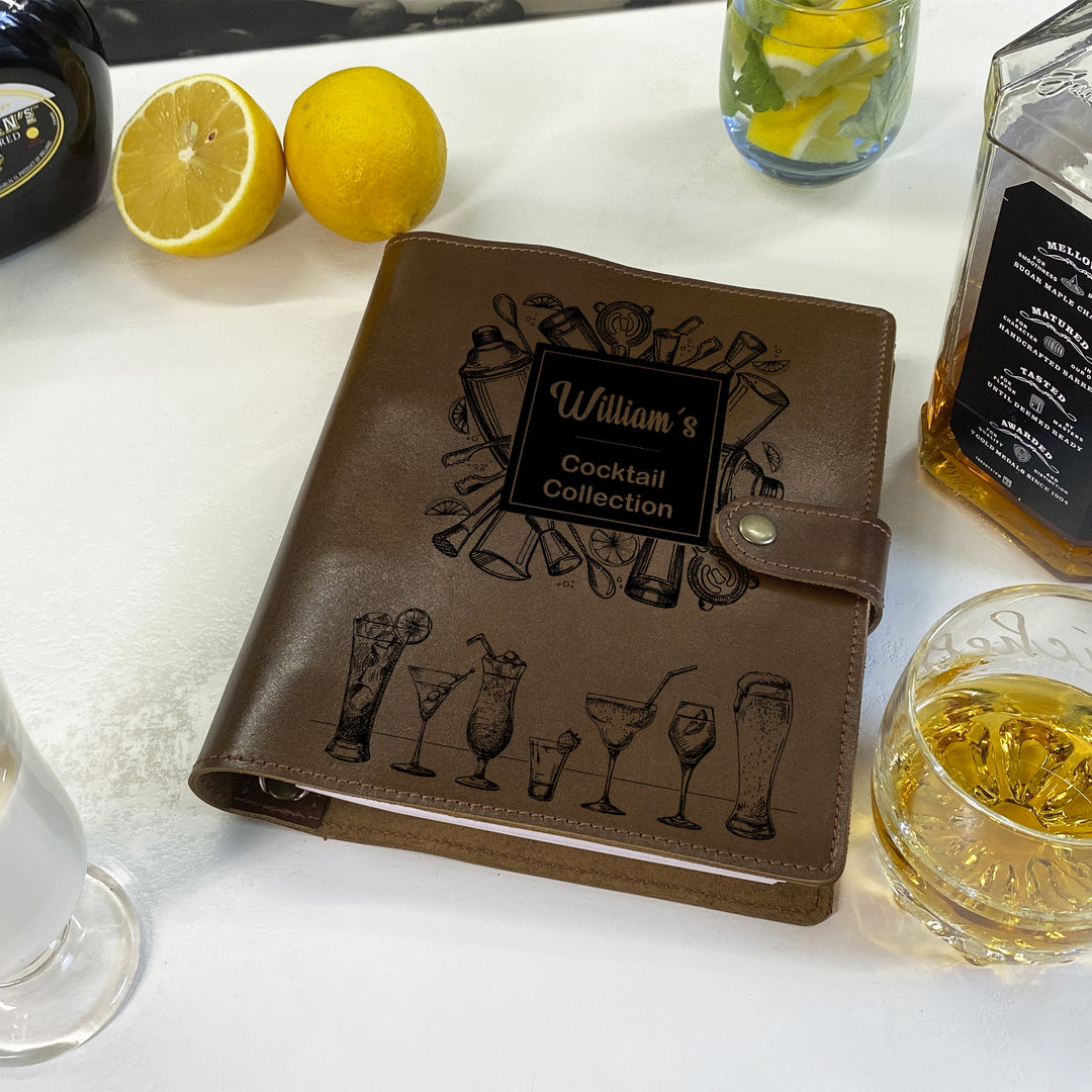 Leather cocktail book photo