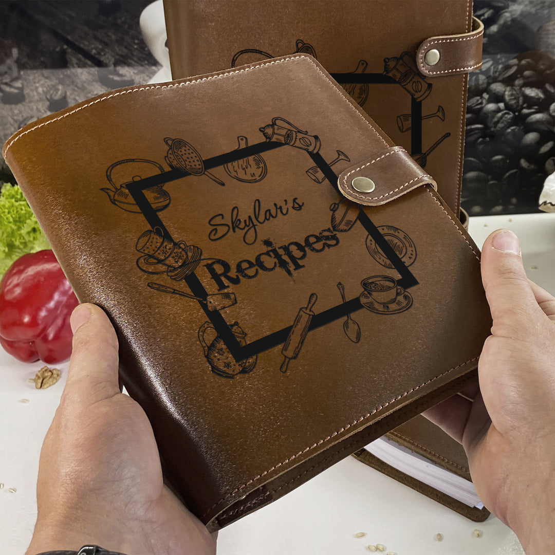 Custom Recipe Leather Book photo