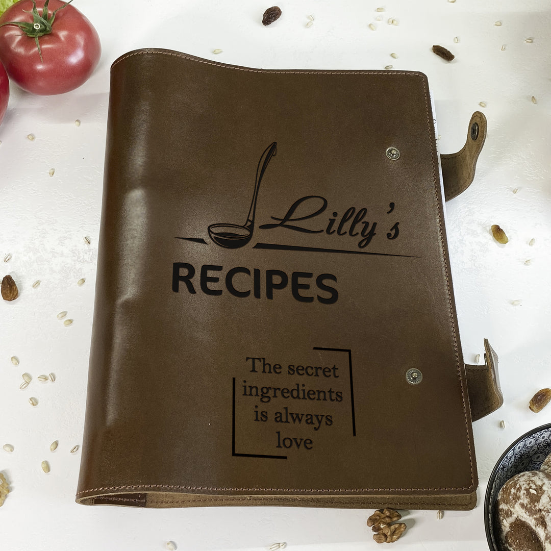 Personalized Recipe Leather Book photo №9