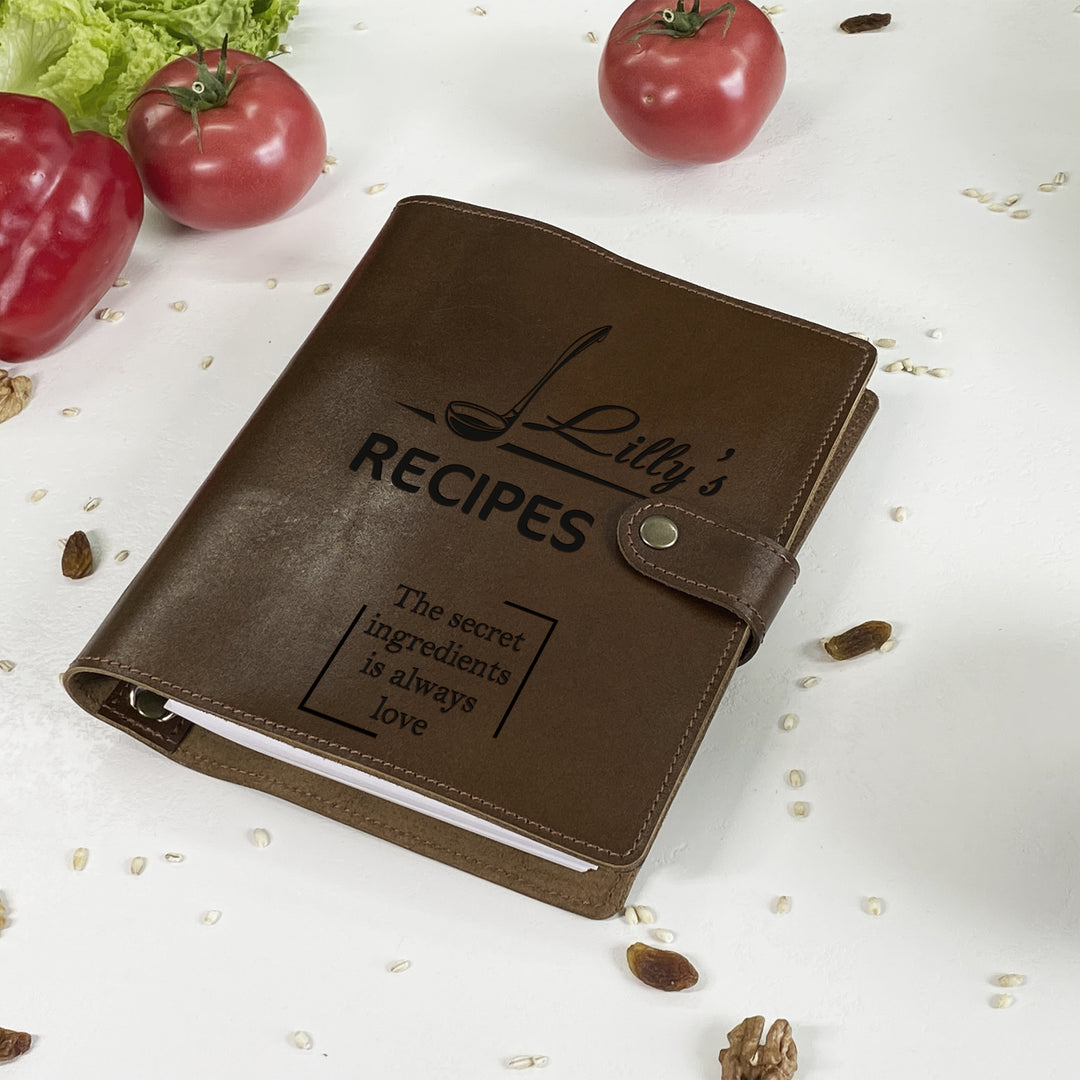 Personalized Recipe Leather Book photo №3