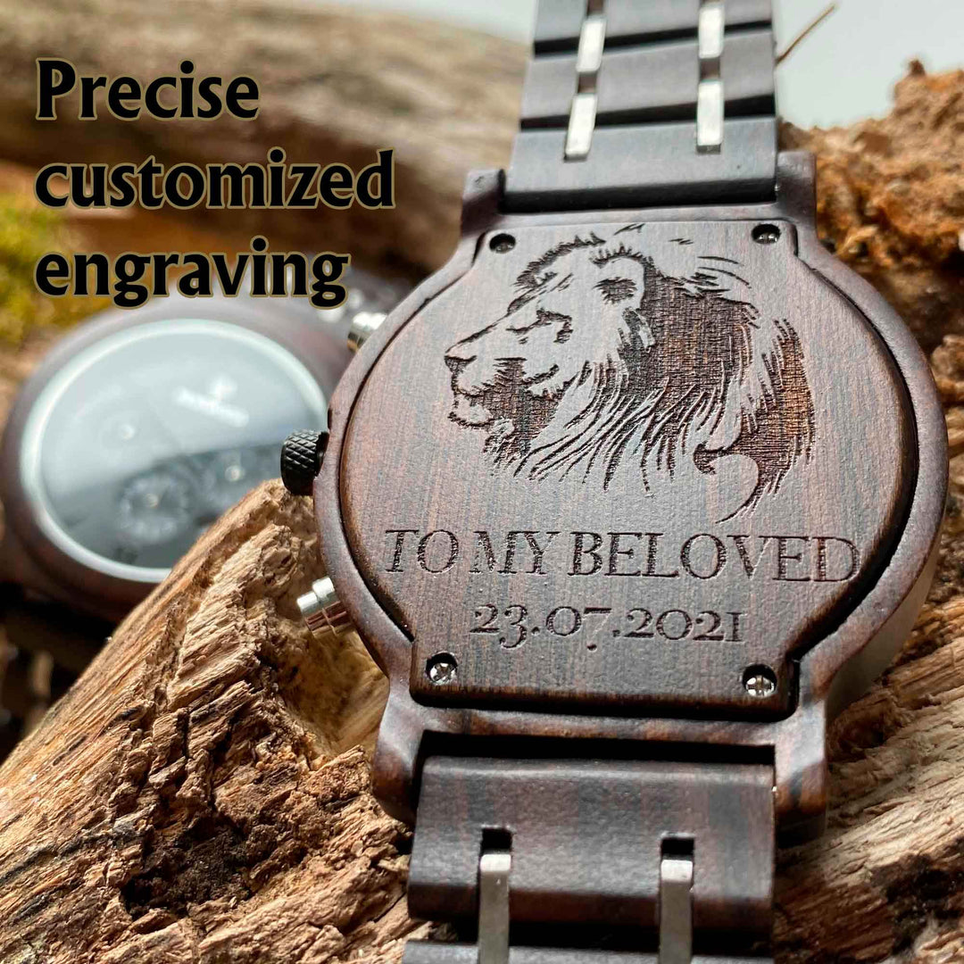 Wooden Watch SkyLine Personalized engraving photo №3